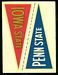 1960 Fleer College Pennant Decals Iowa State - Penn State
