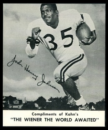 John Henry Johnson 1960 Kahns football card