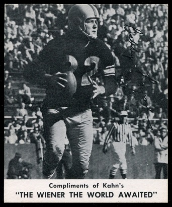 Bobby Layne 1960 Kahns football card