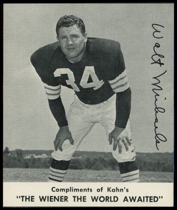Walt Michaels 1960 Kahns football card