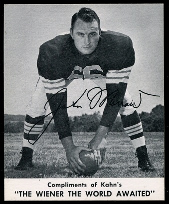 John Morrow 1960 Kahns football card