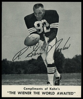 Gern Nagler 1960 Kahns football card