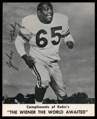 John Nisby 1960 Kahns football card