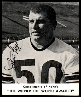 John Reger 1960 Kahns football card