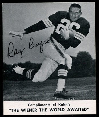 Ray Renfro 1960 Kahns football card