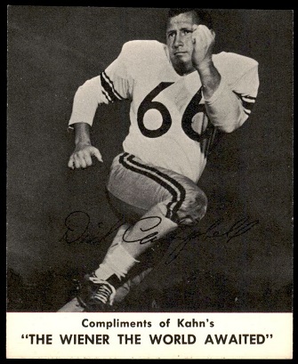 Dick Campbell 1960 Kahns football card