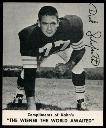 Dick Schafrath 1960 Kahns football card