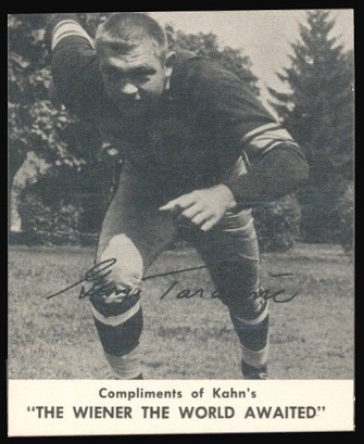 George Tarasovic 1960 Kahns football card George Tarasovic 1960 Kahns football card
