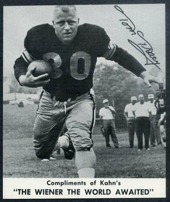 Tom Tracy 1960 Kahns football card