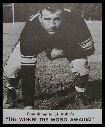 Frank Varrichione 1960 Kahns football card