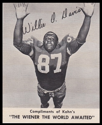 Willie Davis 1960 Kahns football card