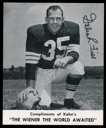 Galen Fiss 1960 Kahns football card