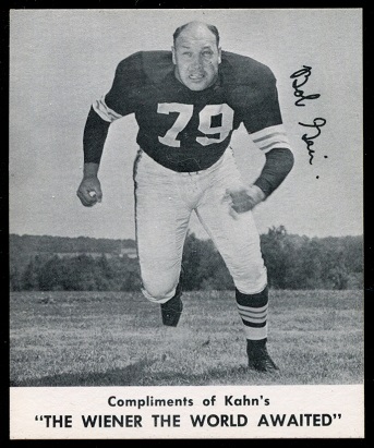 Bob Gain 1960 Kahns football card