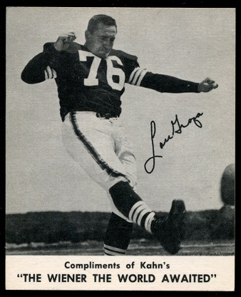 Lou Groza 1960 Kahns football card