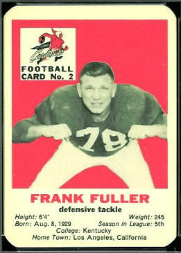 Frank Fuller 1960 Mayrose Cardinals football card