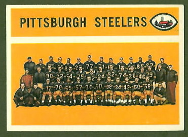 Pittsburgh Steelers Team 1960 Topps football card Pittsburgh Steelers Team 1960 Topps football card