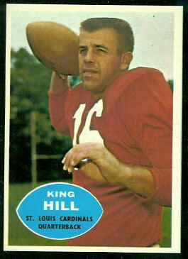 King Hill 1960 Topps football card King Hill 1960 Topps football card