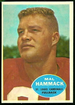 Mal Hammack 1960 Topps football card Mal Hammack 1960 Topps football card