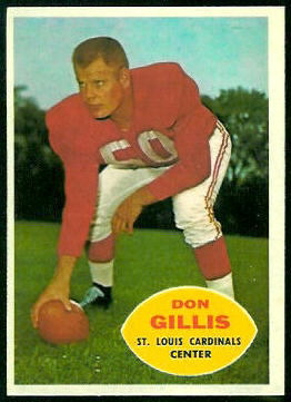 Don Gillis 1960 Topps football card