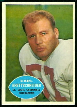 Carl Brettschneider 1960 Topps football card