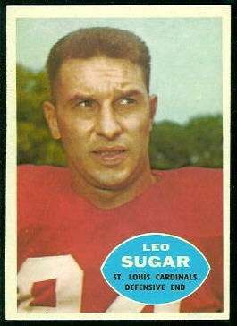 Leo Sugar 1960 Topps football card