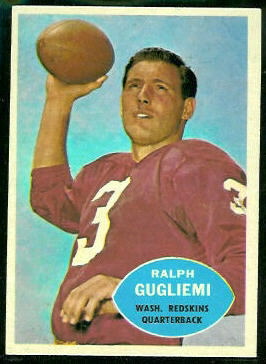 Ralph Guglielmi 1960 Topps football card