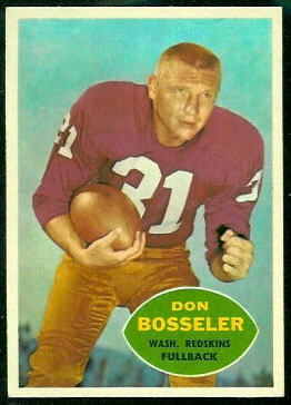 Don Bosseler 1960 Topps football card Don Bosseler 1960 Topps football card