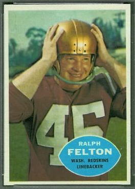 Ralph Felton 1960 Topps football card