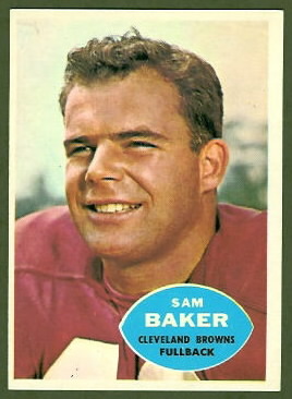 Sam Baker 1960 Topps football card