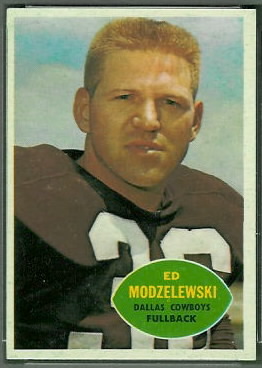 Ed Modzelewski 1960 Topps football card