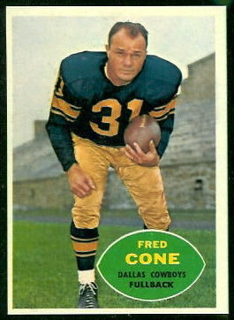 Fred Cone 1960 Topps football card