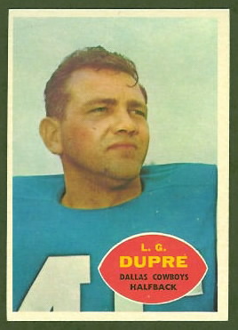 L.G. Dupre 1960 Topps football card