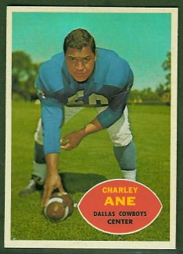 Charlie Ane 1960 Topps football card