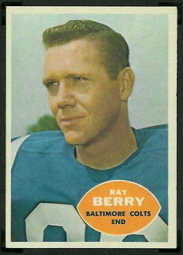 Raymond Berry 1960 Topps football card
