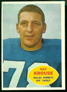 Ray Krouse 1960 Topps football card