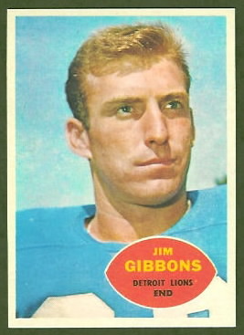 Jim Gibbons 1960 Topps football card