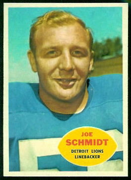 Joe Schmidt 1960 Topps football card
