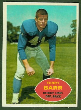 Terry Barr 1960 Topps football card