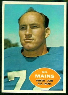 Gil Mains 1960 Topps football card