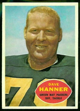 Dave Hanner 1960 Topps football card Dave Hanner 1960 Topps football card