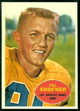 Del Shofner 1960 Topps football card