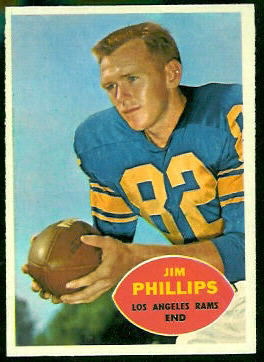 Jim Phillips 1960 Topps football card Jim Phillips 1960 Topps football card