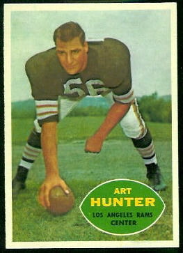 Art Hunter 1960 Topps football card