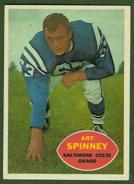 Art Spinney 1960 Topps football card