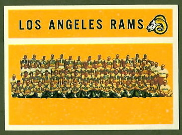 Los Angeles Rams Team 1960 Topps football card