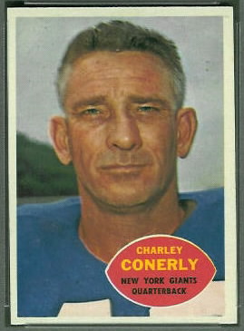 Charley Conerly 1960 Topps football card