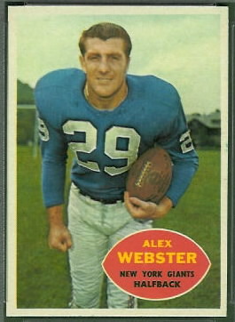 Alex Webster 1960 Topps football card