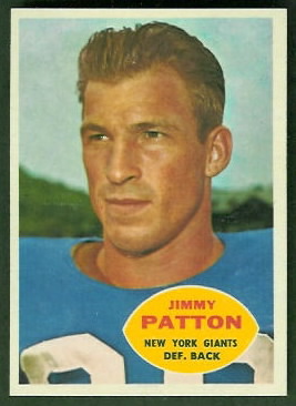 Jim Patton 1960 Topps football card