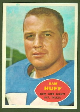 Sam Huff 1960 Topps football card