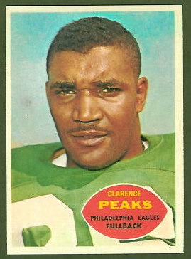 Clarence Peaks 1960 Topps football card